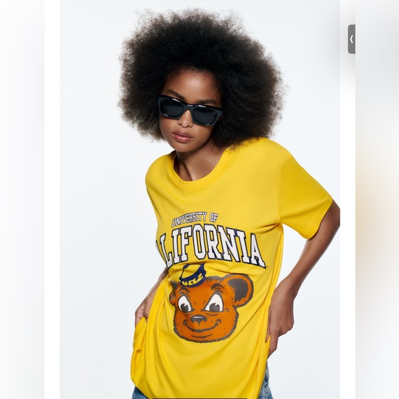 🤍 ZARA Official Licensed UC Berkeley Logo T Shirt - Picture 1 of 4